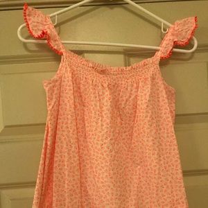Mini Boden flutter sleeve top, 11-12, orange